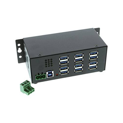 Coolgear 산업용 12-Port USB 3.0 전원 허브 for PC-MAC DIN-Rail 마운트