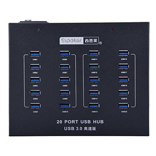 UHPPOTE Sipolar A-213 산업용 그레이드 USB 3.0 허브 20 Port 고속 Data 전송
