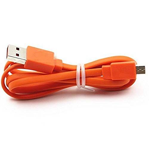 교체용 미니 USB 고속 충전 Flat 케이블 케이블 호환 JBL 플립 2 플립 3 플립 4 스피커 로지텍 UE 붐 22AWG 안드로이드 Phones(Orange)