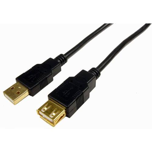Cables Unlimited USB-5105-03M USB 2.0 금도금 커넥터 연장 Cables (3 Meter, Black)