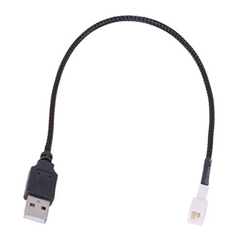 Phobya 변환기 케이블, USB (External) to 3-Pin, 30cm, Sleeved, 블랙