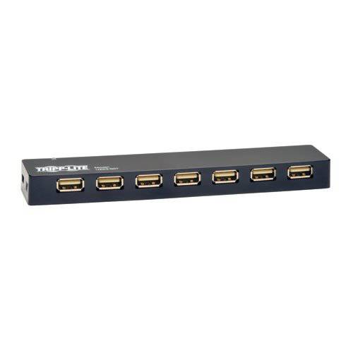 TRIPP LITE 7-Port USB 2.0 휴대용 Hi-Speed 허브 노트북 노트북 (U223-007), 블랙