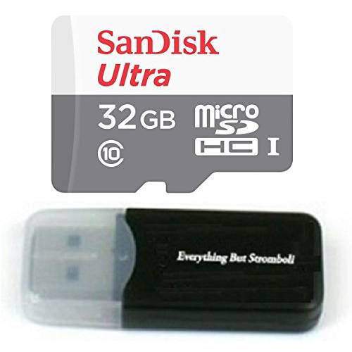 32GB 32G Sandisk 마이크로 SDXC 울트라 마이크로SD TF 플래시 Class 10 메모리 카드 works REXING S300 블랙박스 프로 1080P V1 2.7 LCD FHD 블랙박스 카메라 w/ Everything But 스트롬볼리 메모리 카드 리더, 리더기