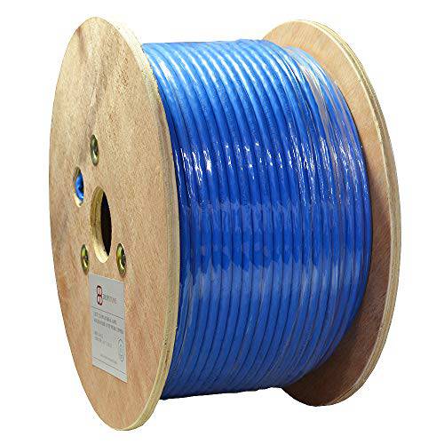 Dripstone 500ft CAT7 S/ FTP in-Wall (CMR Rated) UL Listed 베어 Copper 솔리드 23AWG Conductor 600Mhz Fluke Tested 랜포트 Wire (블루) (600032)