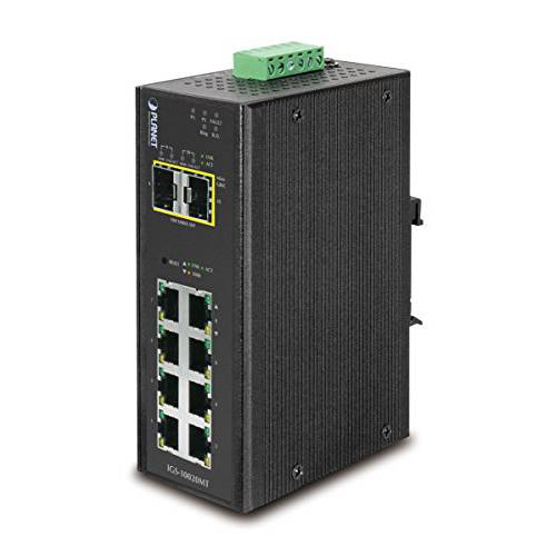 PLANET TECHNOLOGY IGS-10020MT 산업용 L2+ 8-Port 10/ 100/ 1000T+ 2 100/ 1000X SFP Managed Switch