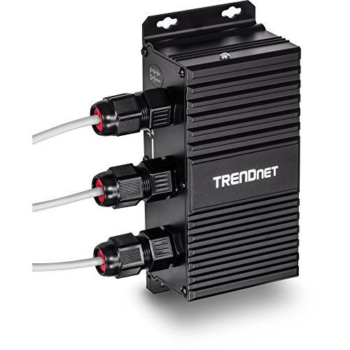 TRENDnet 2-Port 산업용 아웃도어 기가비트 UPoEExtender, Extends 100m- Total Distance Up to 200m (656’), support PoE(15.4W), PoE+ (30W), UPoE(60W), IP67 Housing, TI-EU120