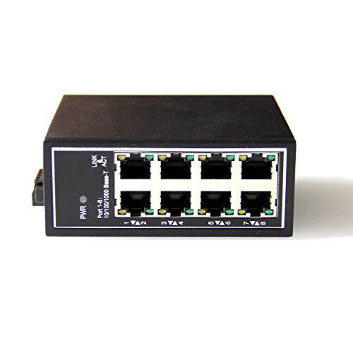 WIWAV WDH-8GT-DC 10/ 100/ 1000Mbps Unmanaged 8-Port 기가비트 산업용 랜포트 Switches with DIN Rail/ Wall-Mount(Fanless, -30℃~75℃)