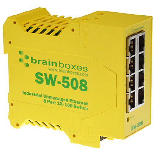 Brainboxes 산업용 Unmanaged 랜포트 Switch 8 Ports