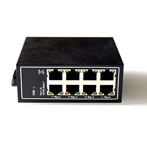 WIWAV WDH-8ET-DC 10/ 100Mbps Unmanaged 8-Port 산업용 랜포트 Switches with DIN Rail/ Wall-Mount(Fanless, -30℃~75℃)