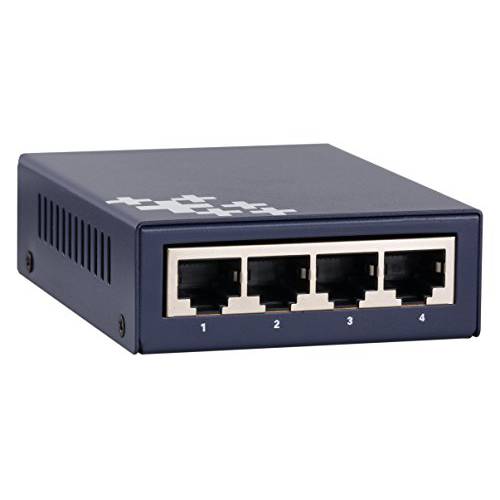 Huacomm 5-Port 스마트 10/ 100Mbps PoE Switch with 4 PoE 랜포트 포트 | IEEE 802.3af/ 802.3at | 건장한 금속 | Plug-and-Play | 데스크탑 | 65W PoE Budget | 관리되지않는 | HC1705P