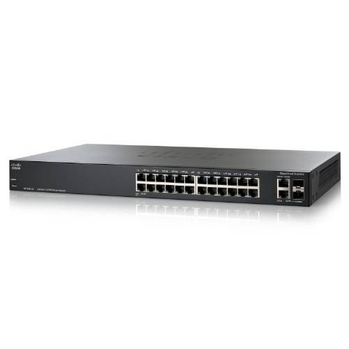 Cisco SF200-24P 스마트 Switch: 24 10/ 100 Ports, 12 of 24 PoE Ports, 2 Combo Mini-GBIC Ports (SLM224PT-NA)