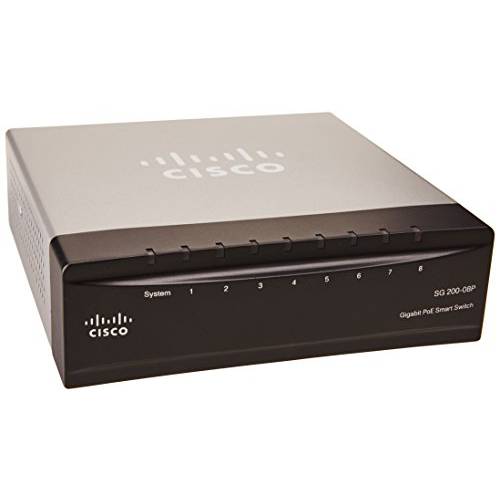 Cisco SG200-08P 8-port (4 Reg+ 4 PoE) 기가비트 PoE 스마트 Switch (SLM2008PT-NA)