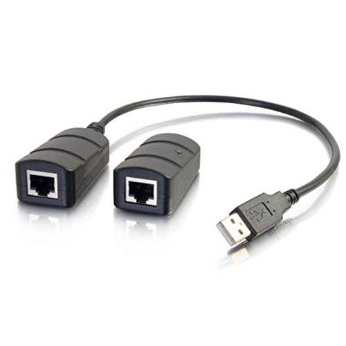 C2G 54284 1-Port USB 2.0 Over Cat5/ Cat6 증량제 - 이상 To 150 Feet, 블랙