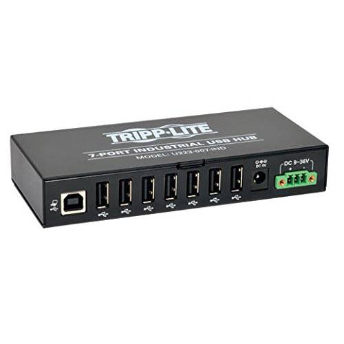 Tripp Lite 7-Port 견고한 산업용 USB 2.0 Hi-Speed 허브 w 15KV ESD 면역 and 메탈 케이스, Mountable(U223-007-IND)