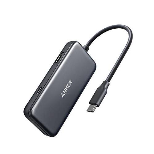 Anker USB C Hub, 3-in-1 Type C Hub, 4K USB C to HDMI Adapter, USB 3.0, with 60W 파워 Delivery 충전 Port for 맥북 프로 2016/ 2017/ 2018, ChromeBook, XPS, and More (Space Grey)