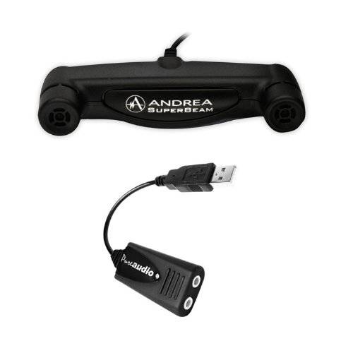 Andrea Communications C1-1021450-100 PureAudio USB-SA 외장 디지털 USB 사운드 카드 with Superbeam Array2S 마이크,마이크로폰 번들,묶음