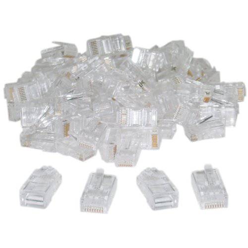 8P8C RJ45 Crimp 커넥터 for 솔리드 and Stranded 케이블, 100 Pieces