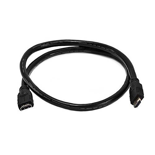 Monoprice Commercial Series 고급 3ft 24AWG CL2 고속 HDMI 케이블 Male to Female 연장 - 블랙