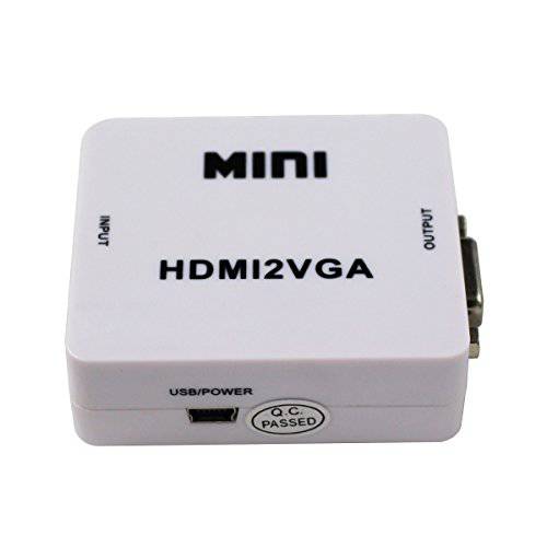 미니 HDMI to VGA 컨버터 with 오디오 HDMI2VGA 1080P 변환기 커넥터 for PC 노트북 to HDTV 프로젝터