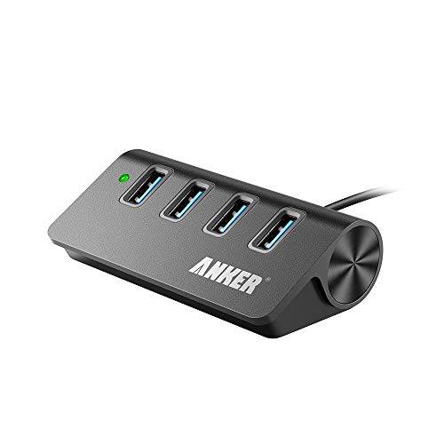 Anker 4-Port USB 3.0 Unibody 알루미늄 휴대용 데이터 허브 2ft USB 3.0 케이블 맥북 Mac 프로 미니 아이맥 XPS 표면 프로 노트북 PC USB 플래시 드라이브 모바일 HDD and More 포함 for