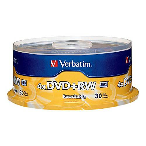 Verbatim DVD+ RW 4.7GB 4X with Branded 표면 - 30pk Spindle