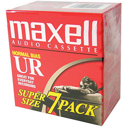 Maxell 108575 Optimally Designed 음성 녹음 Brick Packs Low Noise Surface - 90 분 오디오 카세트 테이프 7 Per Pack for with
