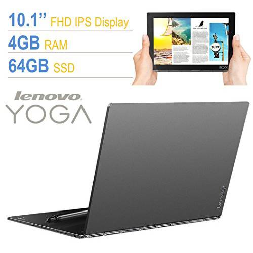 레노버 Yoga 북 10.1 풀 HD 터치스크린 IPS (1920x1200) 2-in-1 태블릿,태블릿PCPC, Intel Atom x5-Z8550 Processor, 4GB RAM, 64GB SSD, Bluetooth, 후광 Keyboard, Stylus, 안드로이드 6.0.1 Marshmallow- Grey