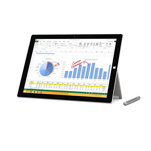 Microsoft  서피스 프로 3 MQ2-00001 12-Inch 풀 HD 128 GB 스토리지 Multi-Touch 태블릿, 태블릿PC (실버)