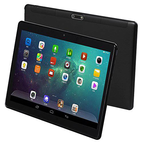 KuBi 10 안드로이드 7.0 Tablet, Octa-Core Processor, 2GHz, 64GB Storage, 4GB RAM, 이중 Camera, 1280 x 800 IPS 울트라 슬림 3D 게임 지원 (Black)