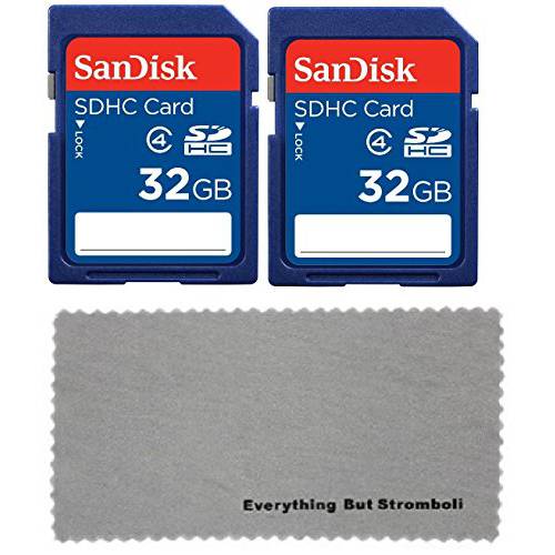 2 Pack SanDisk 32 GB Class 4 SDHC Flash 메모리 카드 리테일 works with TEC.BEAN 12MP 1080P HD 경기&  꼬리 사냥 카메라 - w/ Everything But Stromboli 극세사 Cloth