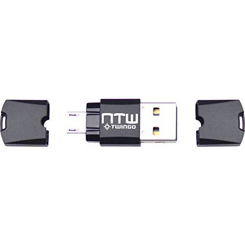 쌍go by NTW - 쌍 USB On-the-Go Swappable 미니 SD 카드 Reader,  USB and 미니 USB - NUST2-AMC-MMCBK