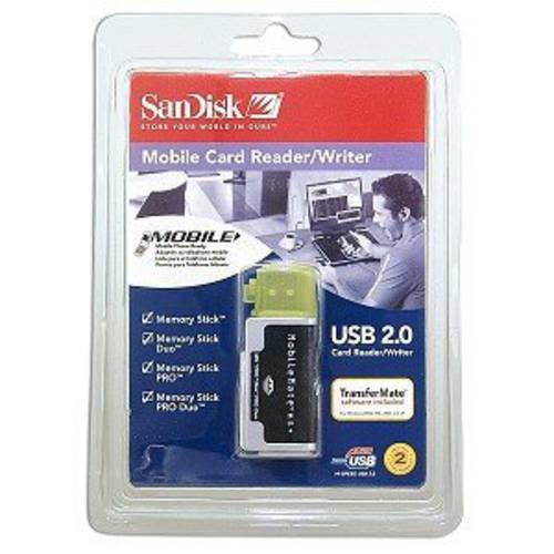 SanDisk SDDR-107-A10M 휴대용Mate MS+ USB 2.0 휴대용 카드 Reader/ 라이터 지원 Sandisk 1GB 2GB 4GB 8GB 16GB 메모리 스틱 메모리 스틱 Duo 메모리 스틱 프로 메모리 스틱 프로 Duo