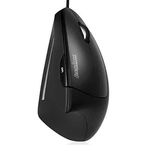 Perixx Perimice-513 유선 버티컬 USB Mouse, 6 Buttons with 1000/ 1600 DPI, 우 Handed 모양뚜껑디자인