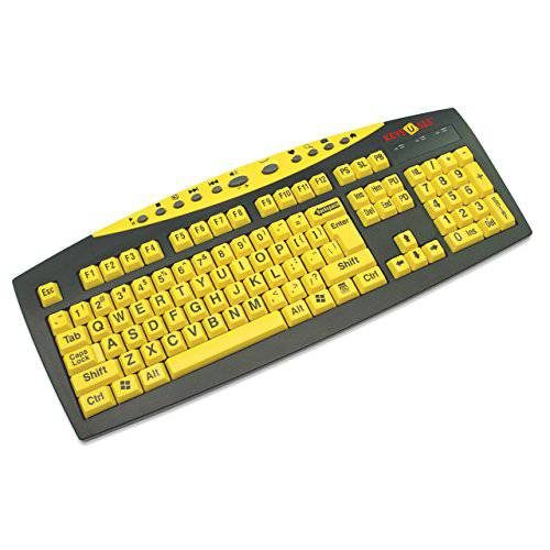 Keys-U-See 라지 프린트 Keyboard-Yellow w-Blk 프린트