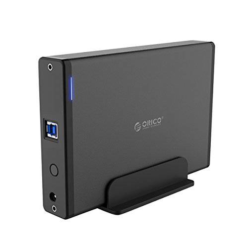ORICO 3.5 외장 하드디스크 Enclosure, SATA III to USB 3.0, 버티컬 알루미늄 바디 for HDD/ SSD, support UASP and up to 8TB - 블랙
