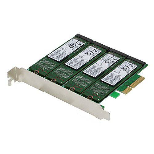 SEDNA - PCIe 쿼드 M.2 SSD SATA 6G 4 포트 Raid 어댑터 HyoperDuo 하드 디스크 acceleration 기능 (SSD not 포함)