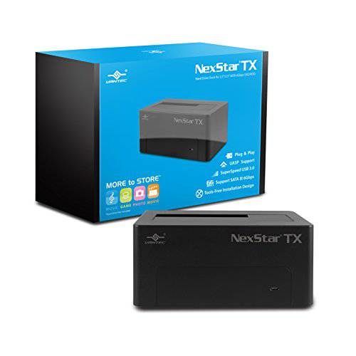 Vantec NexStar TX Single Bay USB 3.0 하드디스크 Dock, (NST-D328S3-BK)