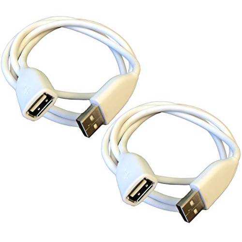 USB 2.0 Male to Female 3 Foot 연장 케이블 | 하얀 36 inch 연장 케이블s for 폰 charger, Tablet, 컴퓨터 USB 포트 - 팩, 마스크, 마스크팩 of 2