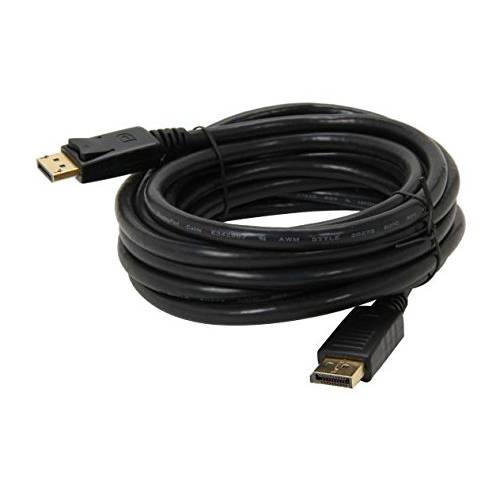 AYA 50Ft (50 Feet) DisplayPort,DP Male to DisplayPort,DP Male 20-Pin 케이블 with Latches 24AWG 블랙