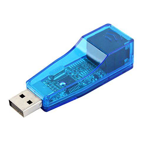 uxcell a12071800ux0207 Clear 블루 USB Male to RJ45 폰 Jack 랜 변환기 커넥터
