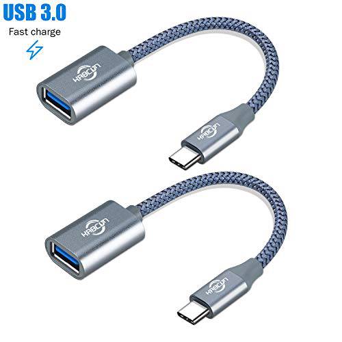 USB C to USB 3.0 변환기 [2-Pack], Type C to USB 변환기 호환가능한 Mac북 프로 2018/ 2017, Mac북 에어 2018, Pixel 3, Dell XPS, 서피스 Go/ 북 2 and More Type-C 디바이스