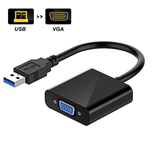 AITOO USB to VGA 변환기 감시장치 - USB 3.0 to VGA 변환기 케이블 영상 Graphic 카드 디스플레이 외장 컨버터 케이블 Adapter, 지원 Max 해상도 1080p 60Hz USB-Enabled PC 노트북 윈도우