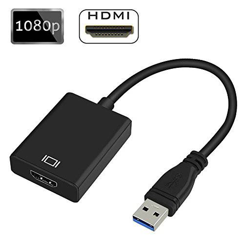 USB 3.0 to HDMI, HD 1080P 영상 그래픽 케이블 변환기 컨버터 for HDTV TV 오디오비디오, AV 변환기 for 윈도우 7/ 8/ 10 PC (Not 지원 맥 OS)