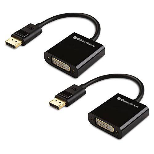 케이블 Matters 2-Pack DisplayPort,DP to DVI 변환기 (DP to DVI Adapter)