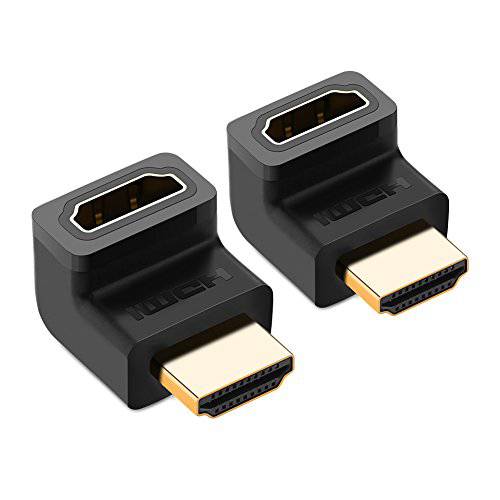 UGREEN 2 팩 HDMI 어댑터 우 측 270 도 금도금 HDMI Male to Female 커넥터 support 3D 4K 1080P HDMI 확장기 TV 스틱 Roku 스틱 크롬캐스트 Xbox PS4 PS3 닌텐도스위치 for