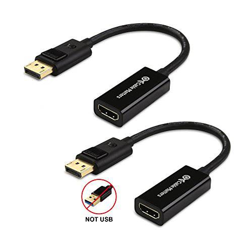케이블 Matters 2-Pack DisplayPort,DP to HDMI 변환기 (DP to HDMI 변환기 is NOT 호환가능한 with USB Ports, Do NOT Order for USB Ports on Computers)