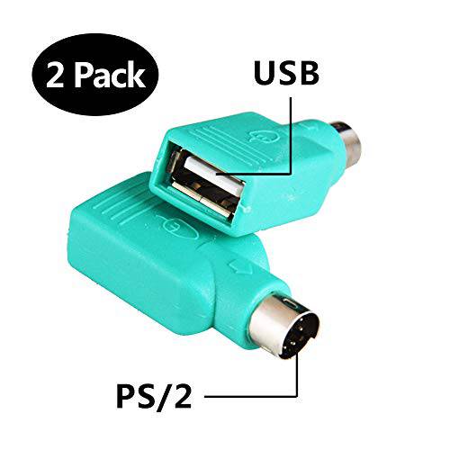 Oxsubor PS2 to USB Female, PS/ 2 Male 컨버터 변환 변환기 for 키보드 마우스 2pcs by Oxusbor(Notice:Can’t Match 모든 Motherboard)
