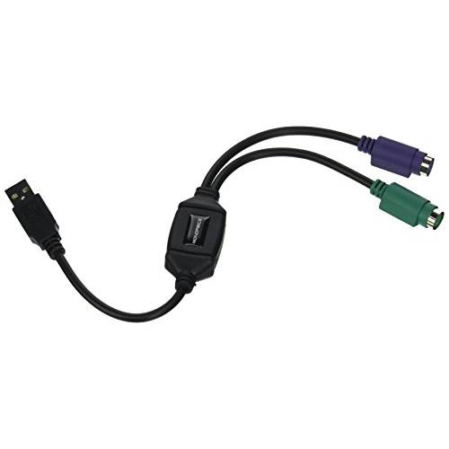 Monoprice PS 2 키보드 마우스 to USB 컨버터 변환기 블랙 110934