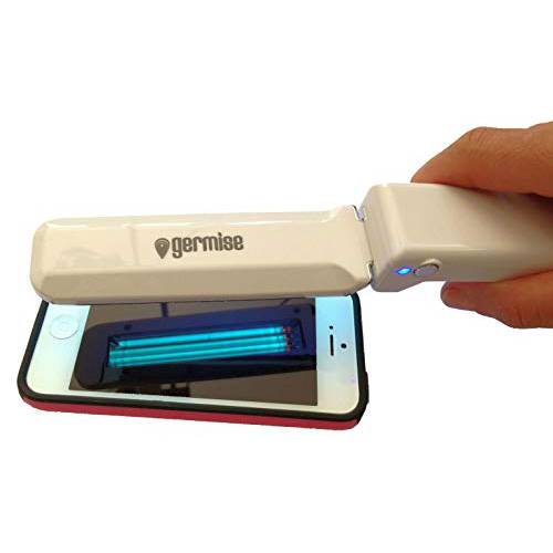 GERMISE UV 라이트 스마트폰 살균제 - 여행 휴대용 접이식 UV 라이트 지팡이 살균제 - 3-Watt UV-C 램프,등,수면등,취침등 키보드 Sanitizing 지팡이 - 휴대폰, 스마트폰 Sterilizer