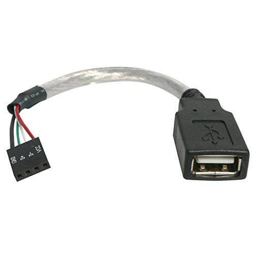 StarTech .com 6in USB 2.0 A to USB 4 핀 to 메인보드 Header 어댑터 F/ F - USB 케이블 - USB ( F) to 4 핀 USB 2.0 header ( F) - USBMBADAPT